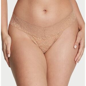 Victoria's Secret Lace Panties in Tan